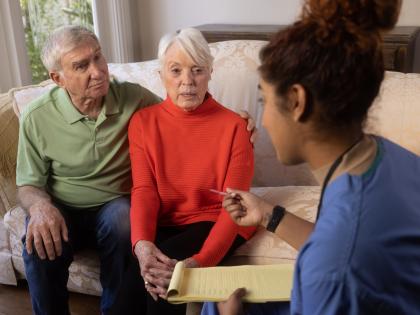 Couple with Home Health Aide